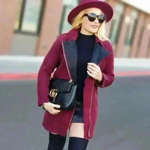 CHIC DOLLZ Burgundy Sweater Jacket